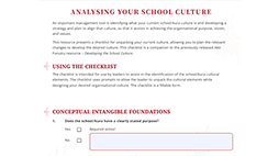 Analysing Your School Culture