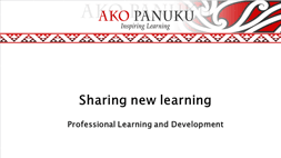 Sharing professional development