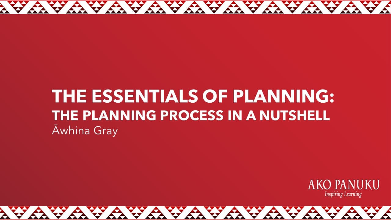 The Essentials of Planning: The Planning Process in a Nutshell