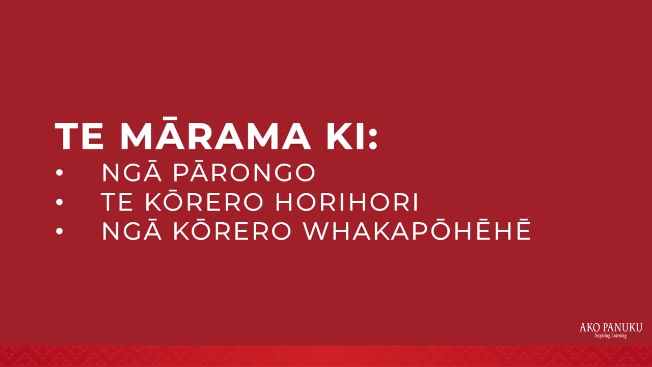 Te Mārama ki ngā Pārongo, ki te Kōrero Horihori, ki ngā Kōrero Whakapōhēhē
