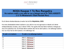 NCEA Level 1 Te Reo Rangatira (1.3) - Exam Countdown