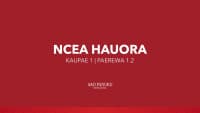 NCEA Level 1 - Hauora (Paerewa 1.2)
