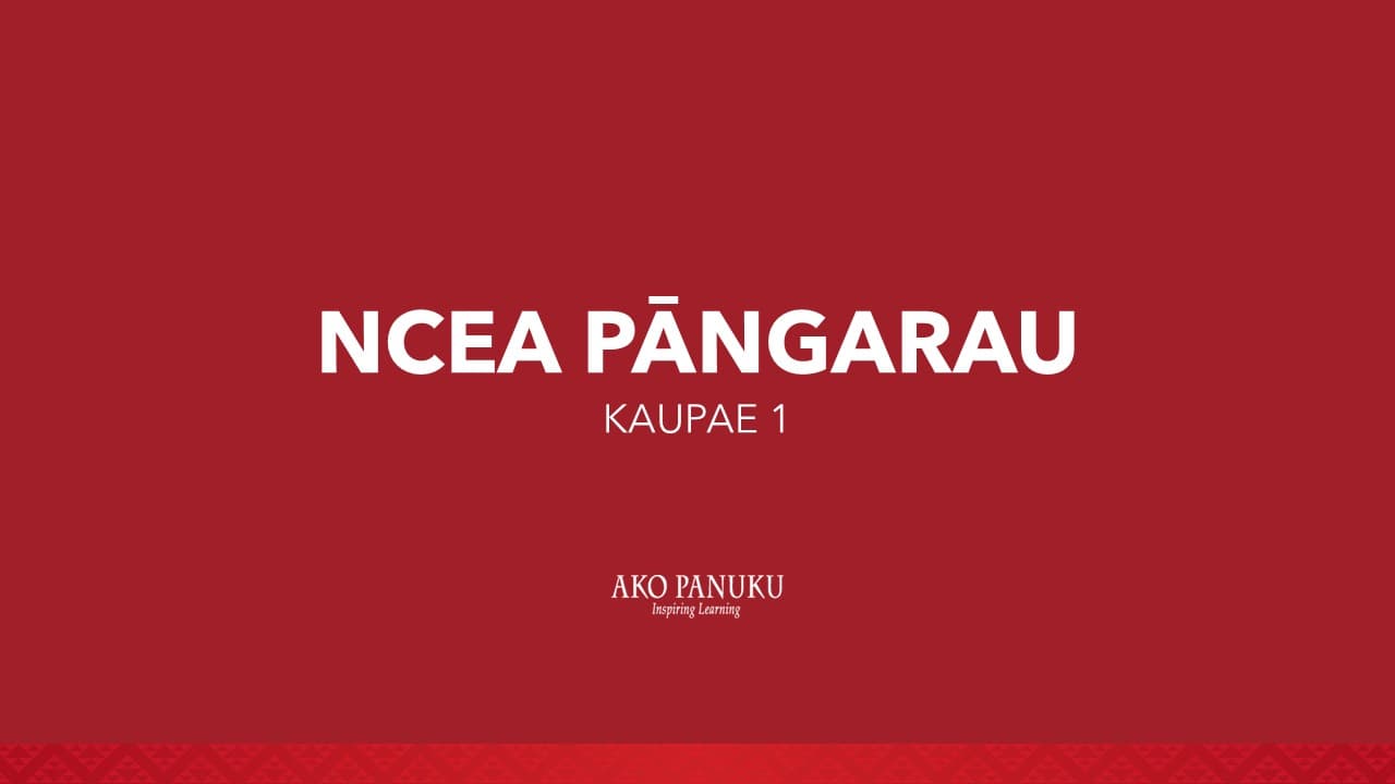 NCEA Level 1 - Pāngarau (Taumata 1)